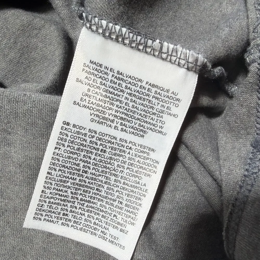 The North Face T Shirt Mens M Gray Mountain Peak Sunset Graphic Short Sleeve